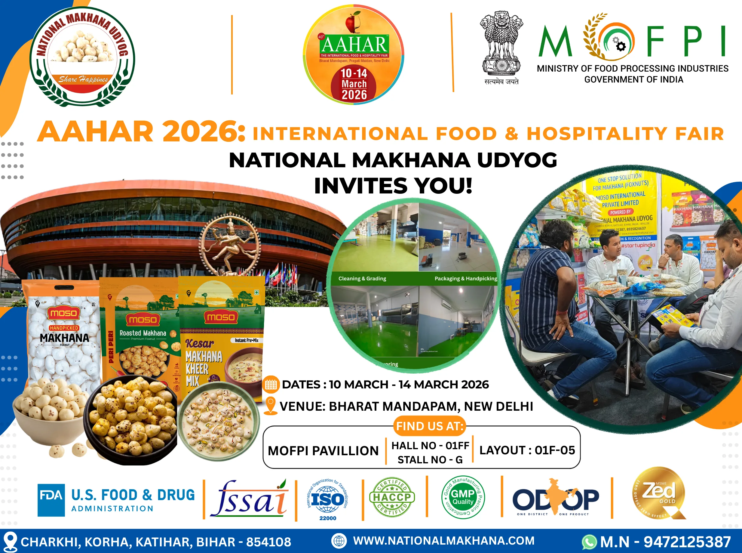 National Makhana Udyog at AAHAR 2026: Meet India's Premium Makhana Manufacturer